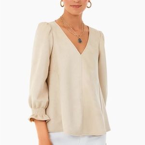 SOLD - Tuckernuck Bone Suede Eaton Blouse